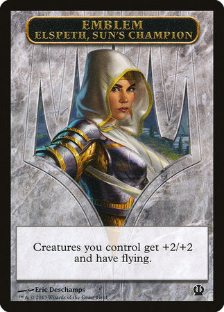 Emblem - Elspeth, Sun's Champion [Theros Tokens] | GnG Games