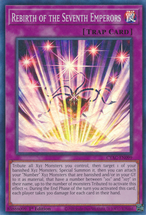 Rebirth of the Seventh Emperors [CYAC-EN099] Super Rare | GnG Games