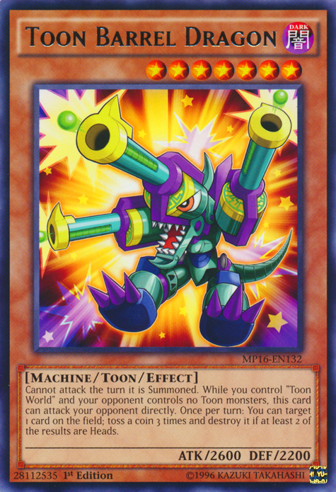 Toon Barrel Dragon [MP16-EN132] Rare | GnG Games