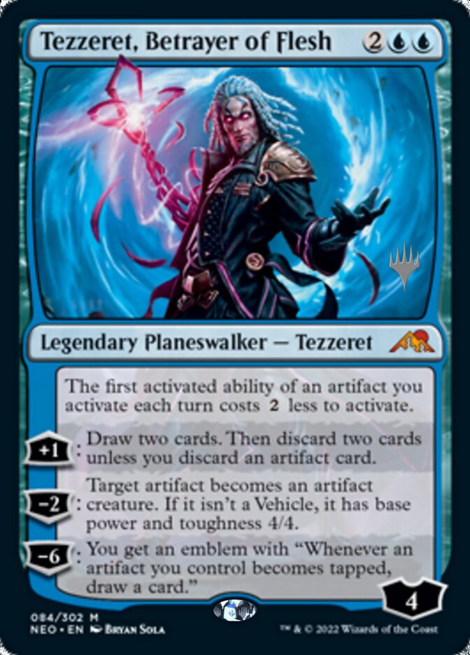 Tezzeret, Betrayer of Flesh (Promo Pack) [Kamigawa: Neon Dynasty Promos] | GnG Games