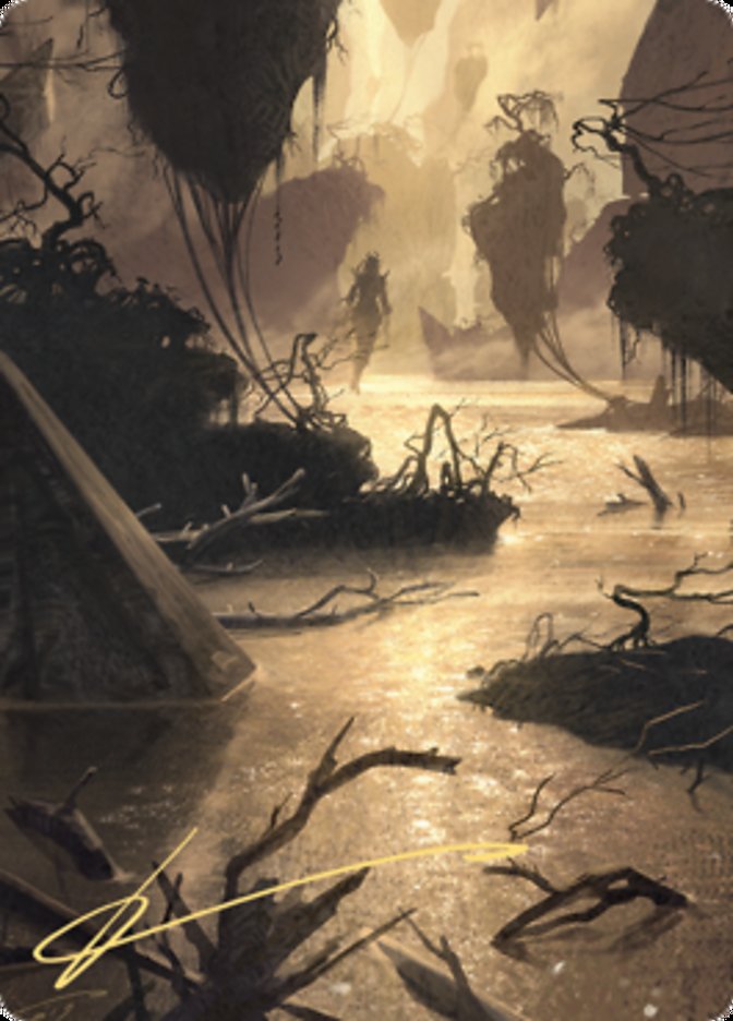 Murkwater Pathway Art Card (Gold-Stamped Signature) [Zendikar Rising Art Series] | GnG Games