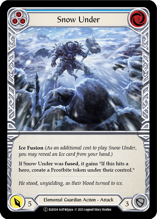 Snow Under (Blue) [U-ELE024] Unlimited Rainbow Foil | GnG Games