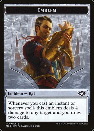 Emblem - Ral, Izzet Viceroy [Mythic Edition Tokens] | GnG Games