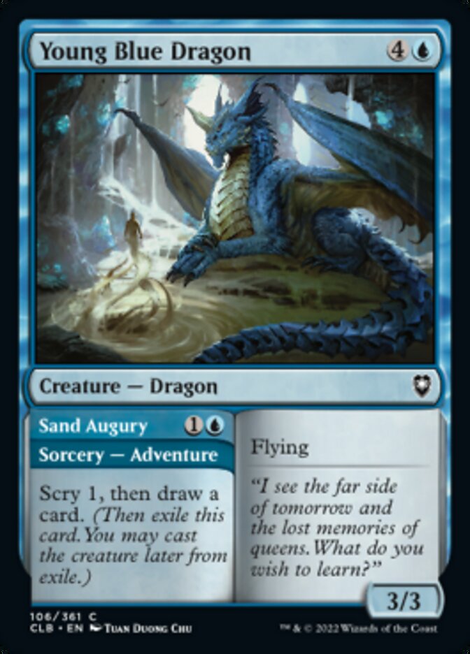 Young Blue Dragon // Sand Augury [Commander Legends: Battle for Baldur's Gate] | GnG Games