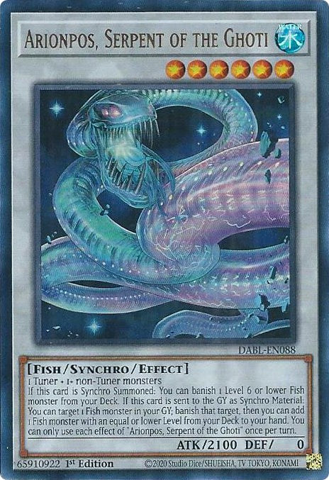 Arionpos, Serpent of the Ghoti [DABL-EN088] Ultra Rare | GnG Games