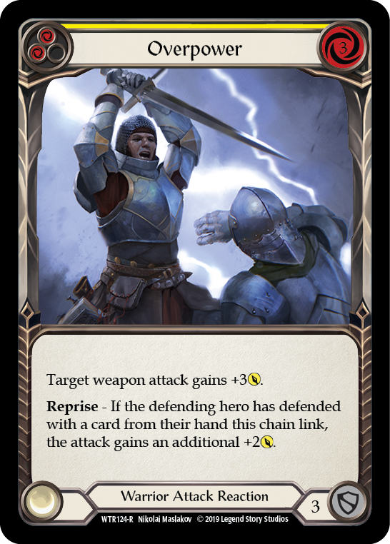 Overpower (Yellow) [WTR124-R] Alpha Print Rainbow Foil | GnG Games