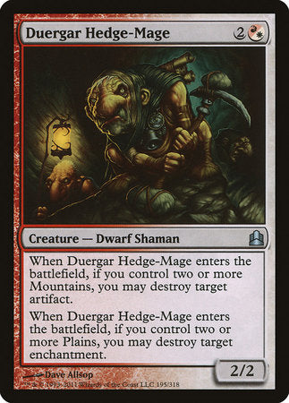 Duergar Hedge-Mage [Commander 2011] | GnG Games