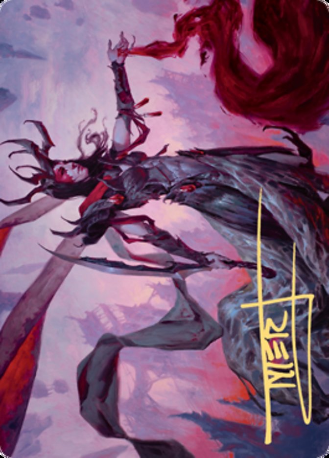 Drana, the Last Bloodchief Art Card (Gold-Stamped Signature) [Zendikar Rising Art Series] | GnG Games