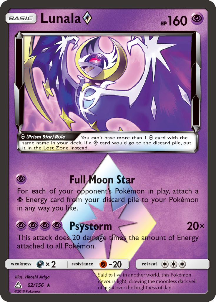 Lunala (62/156) (Prism Star) [Sun & Moon: Ultra Prism] | GnG Games