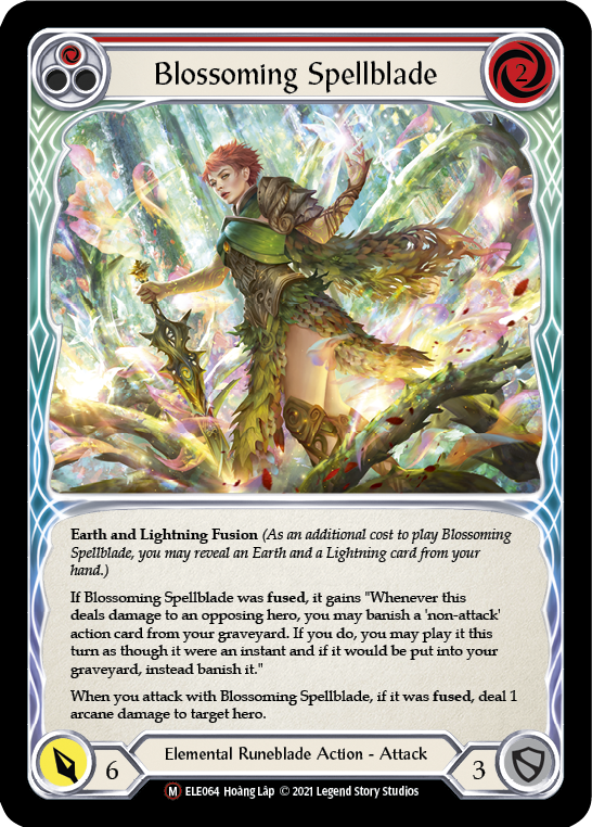 Blossoming Spellblade [U-ELE064] Unlimited Rainbow Foil | GnG Games