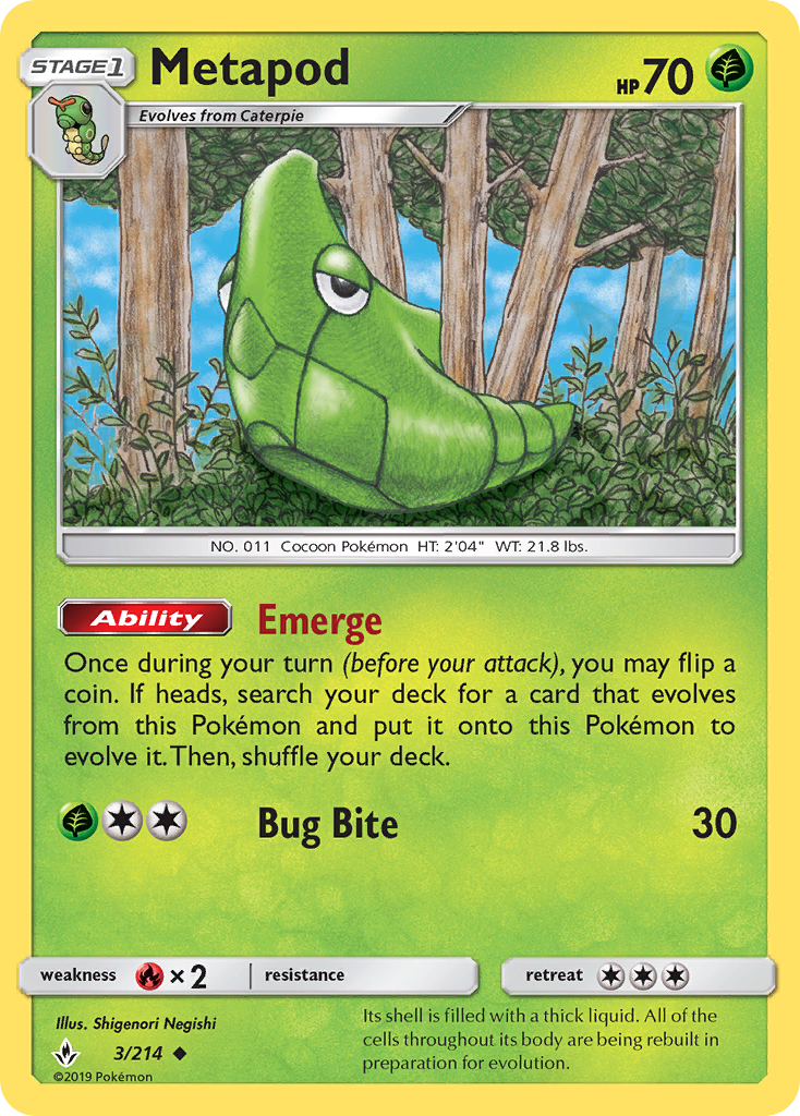 Metapod (3/214) [Sun & Moon: Unbroken Bonds] | GnG Games