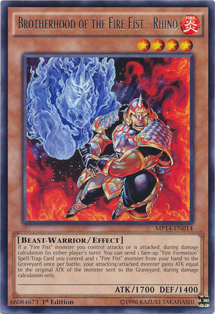 Brotherhood of the Fire Fist - Rhino [MP14-EN014] Rare | GnG Games