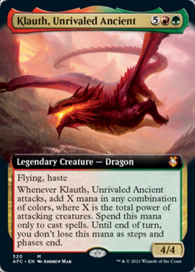 Klauth, Unrivaled Ancient (Extended) [Dungeons & Dragons: Adventures in the Forgotten Realms Commander] | GnG Games