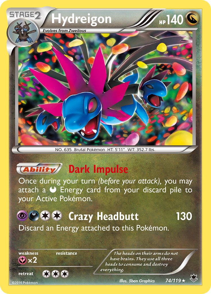 Hydreigon (74/119) (Cosmos Holo) (Blister Exclusive) [XY: Phantom Forces] | GnG Games