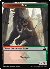 Goblin (0008) // Beast Double-Sided Token [Ravnica Remastered Tokens] | GnG Games