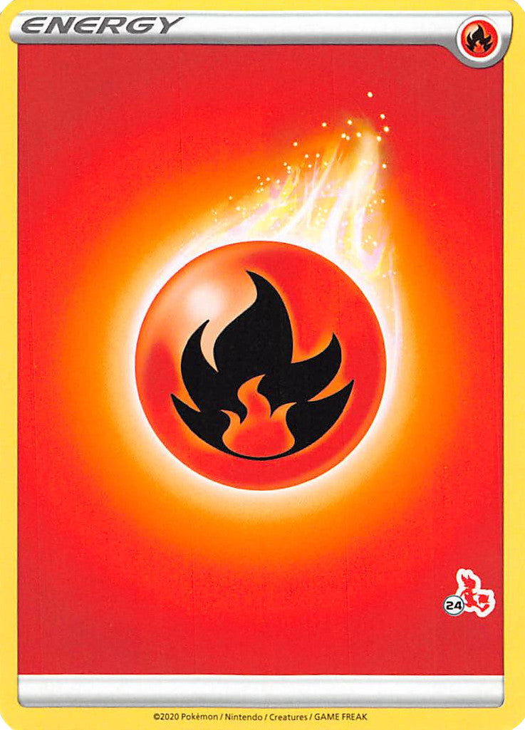 Fire Energy (Cinderace Stamp #24) [Battle Academy 2022] | GnG Games