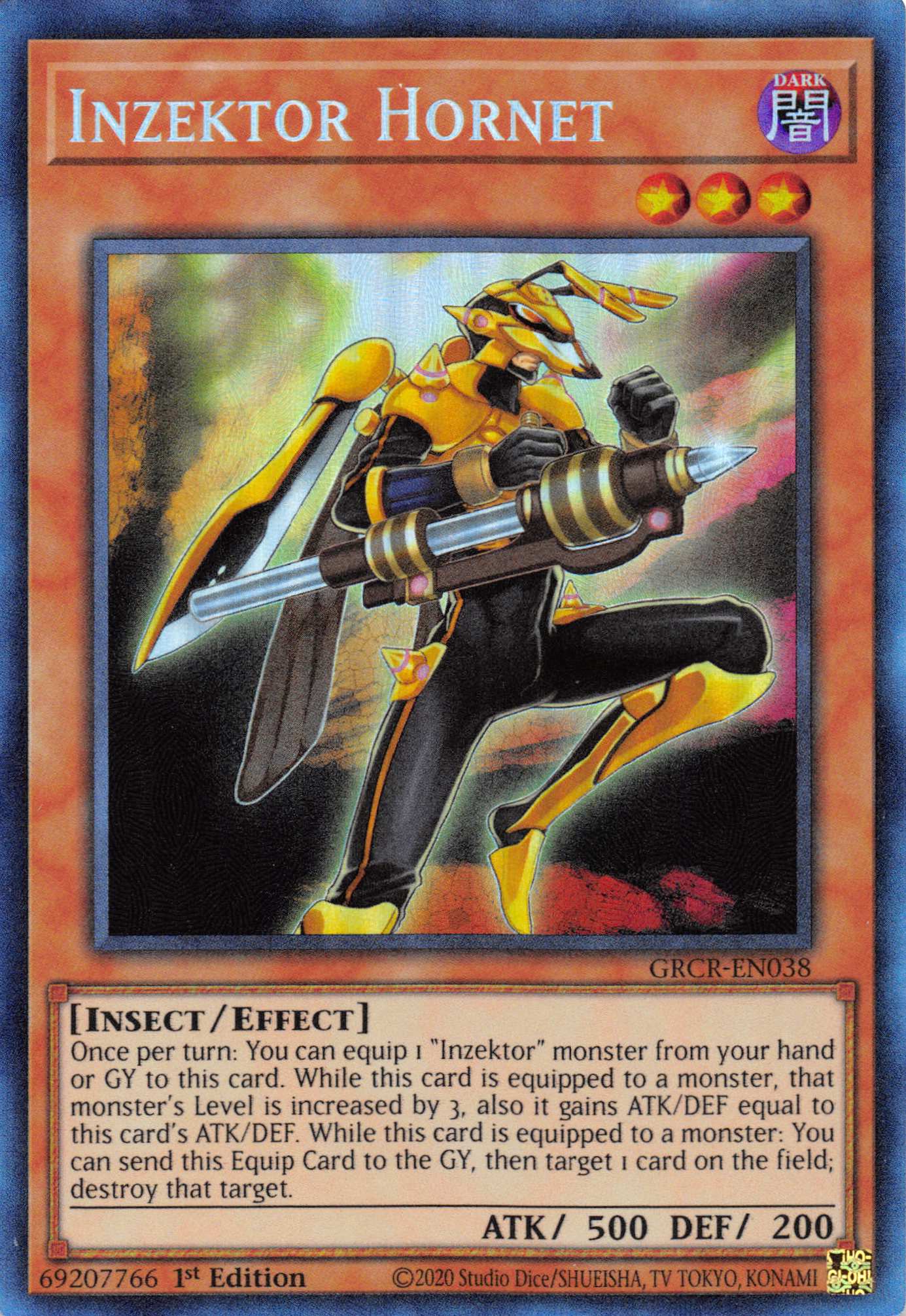 Inzektor Hornet [GRCR-EN038] Collector's Rare | GnG Games