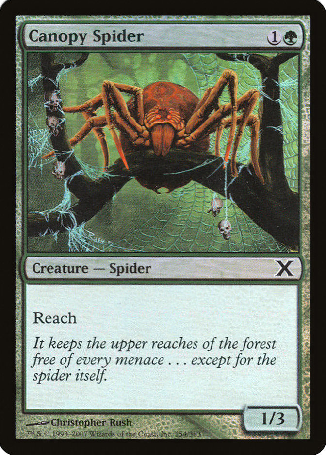 Canopy Spider (Premium Foil) [Tenth Edition] | GnG Games