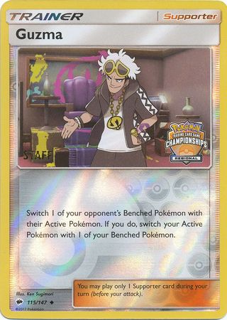 Guzma (115/147) (League Promo) (Staff) [Sun & Moon: Burning Shadows] | GnG Games