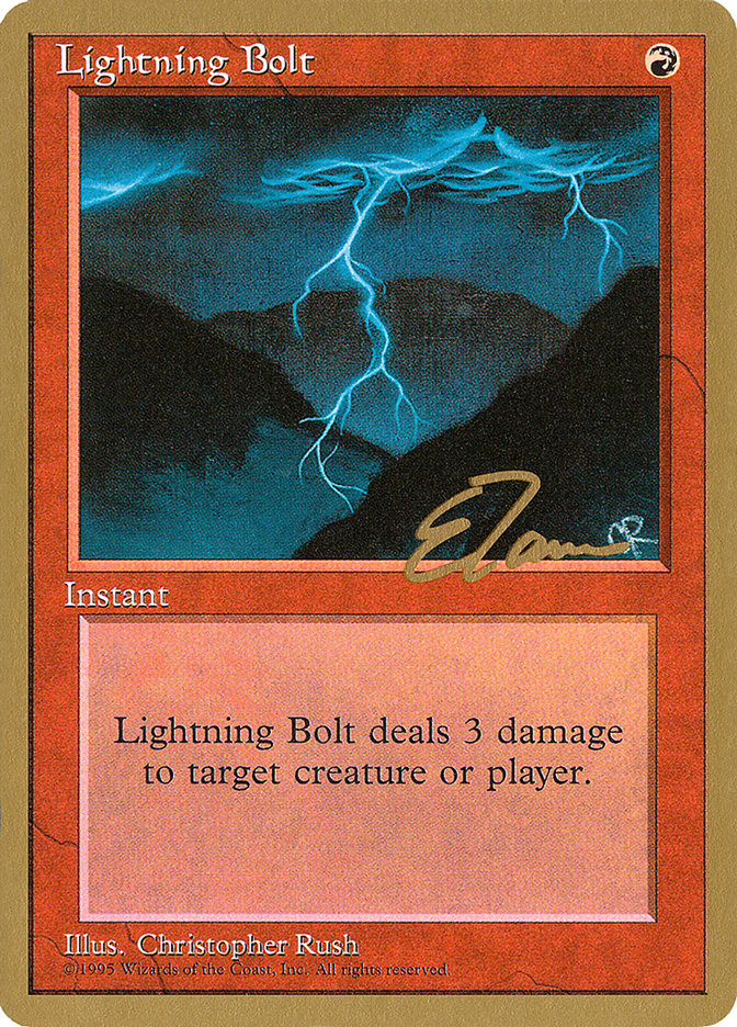 Lightning Bolt (Eric Tam) [Pro Tour Collector Set] | GnG Games