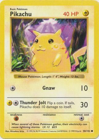 Pikachu (58/102) [Base Set Shadowless Unlimited] | GnG Games