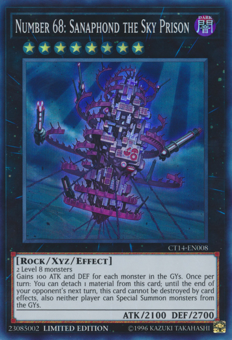 Number 68: Sanaphond the Sky Prison [CT14-EN008] Super Rare | GnG Games