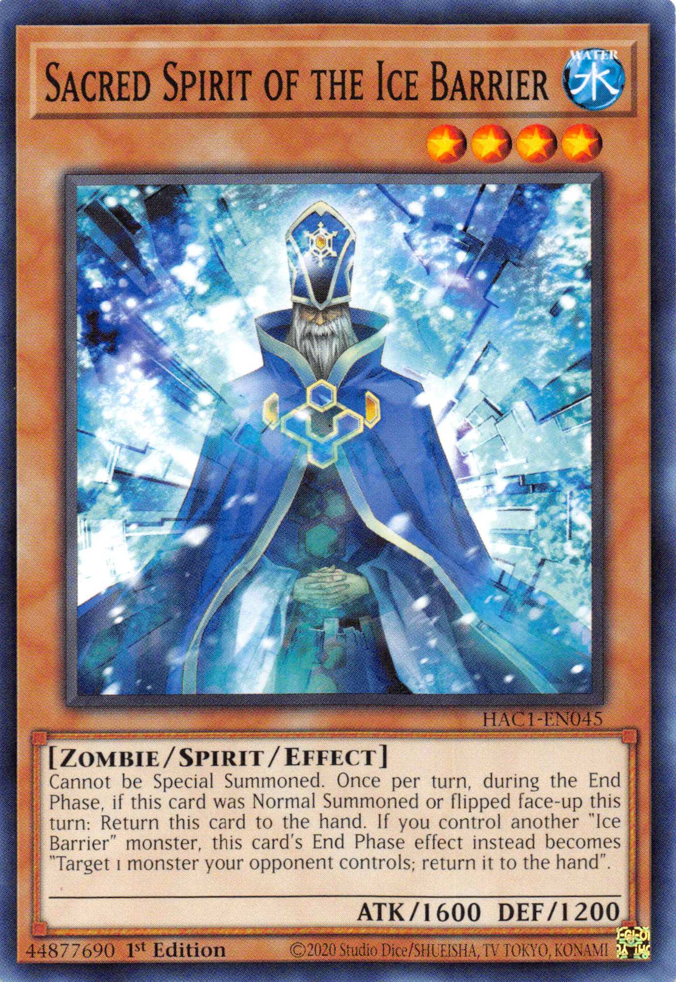 Sacred Spirit of the Ice Barrier (Duel Terminal) [HAC1-EN045] Parallel Rare | GnG Games