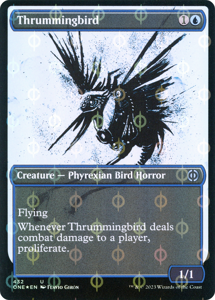 Thrummingbird (Showcase Ichor Step-and-Compleat Foil) [Phyrexia: All Will Be One] | GnG Games