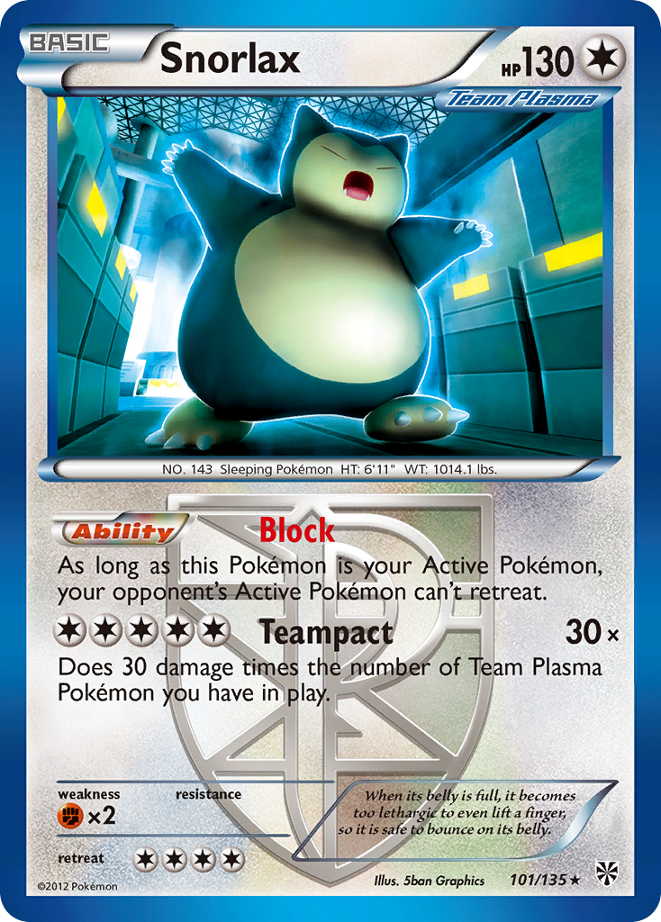 Snorlax (101/135) [Black & White: Plasma Storm] | GnG Games