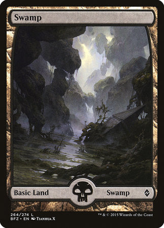 Swamp (264) - Full Art [Battle for Zendikar] | GnG Games