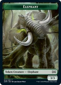 Elephant // Golem Double-sided Token [Double Masters Tokens] | GnG Games