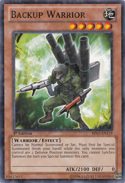 Backup Warrior [BP01-EN159] Starfoil Rare | GnG Games