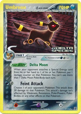 Umbreon (17/113) (Delta Species) (Stamped) [EX: Delta Species] | GnG Games