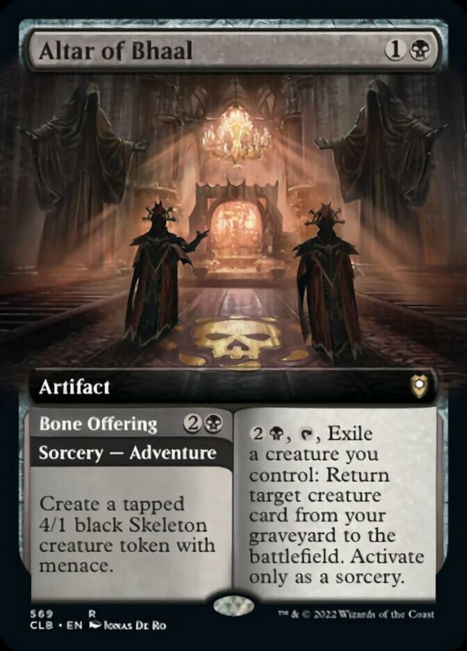 Altar of Bhaal // Bone Offering (Extended Art) [Commander Legends: Battle for Baldur's Gate] | GnG Games