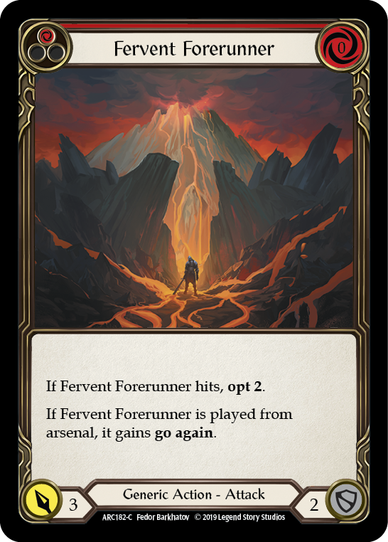 Fervent Forerunner (Red) [ARC182-C] 1st Edition Rainbow Foil | GnG Games