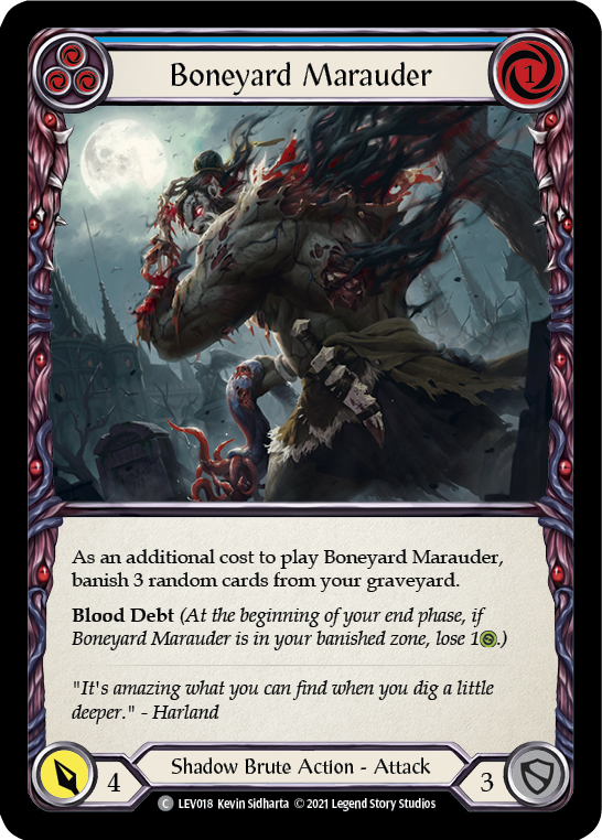 Boneyard Marauder (Blue) [LEV018] (Monarch Levia Blitz Deck) | GnG Games
