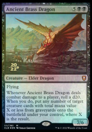 Ancient Brass Dragon [Commander Legends: Battle for Baldur's Gate Prerelease Promos] | GnG Games