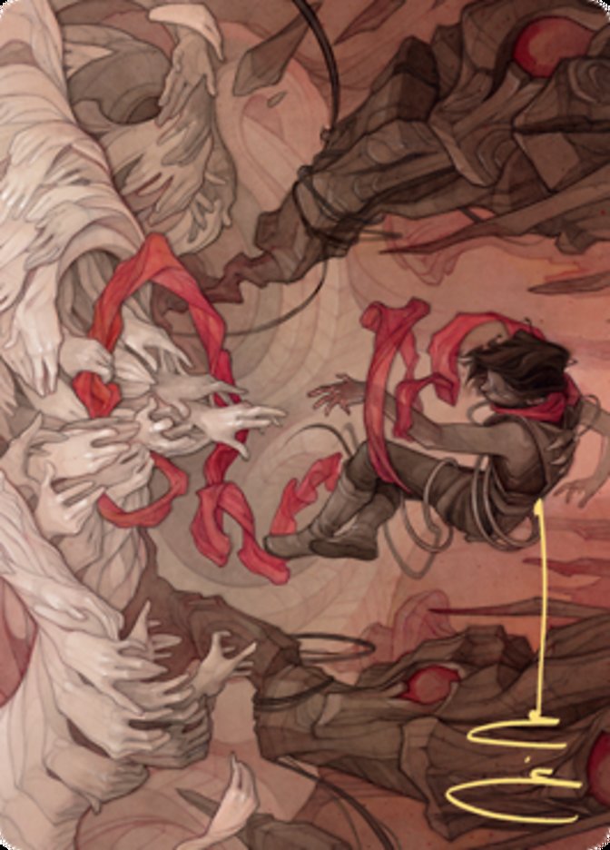 Thwart the Grave Art Card (Gold-Stamped Signature) [Zendikar Rising Art Series] | GnG Games