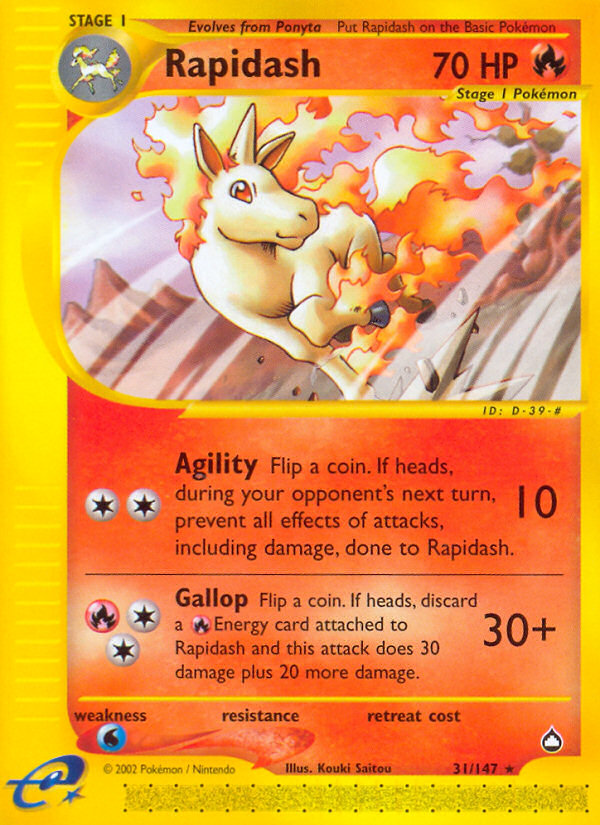 Rapidash (31/147) [Aquapolis] | GnG Games