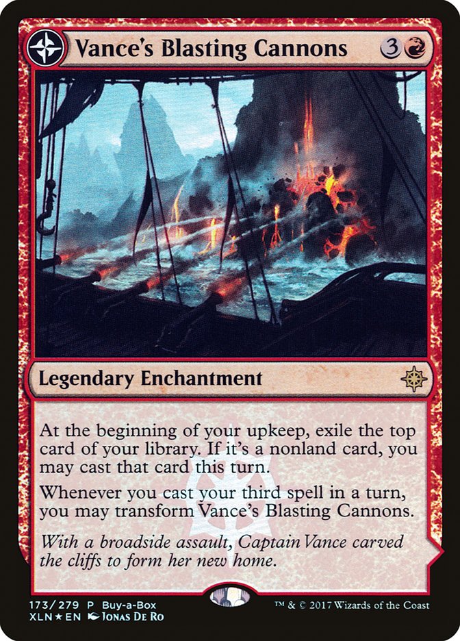 Vance's Blasting Cannons // Spitfire Bastion (Buy-A-Box) [Ixalan Treasure Chest] | GnG Games