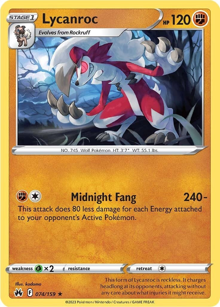 Lycanroc (074/159) [Sword & Shield: Crown Zenith] | GnG Games