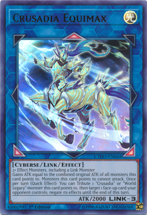 Crusadia Equimax [CYHO-EN044] Ultra Rare | GnG Games