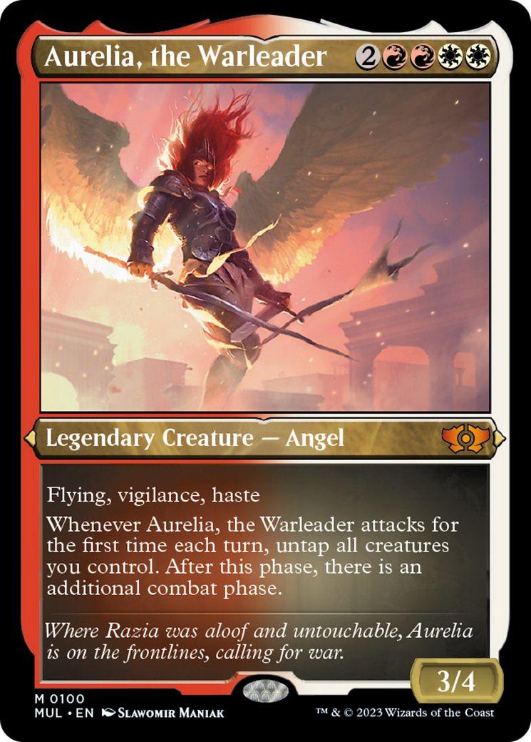 Aurelia, the Warleader (Foil Etched) [Multiverse Legends] | GnG Games