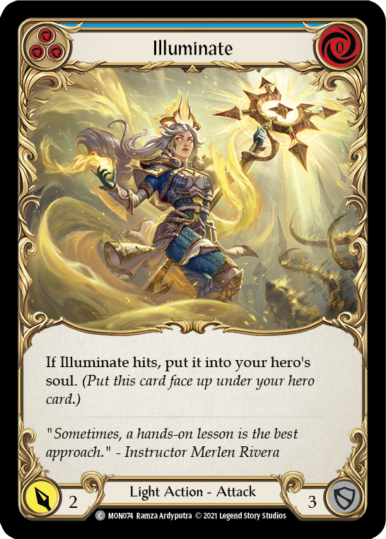 Illuminate (Blue) (Rainbow Foil) [MON074-RF] 1st Edition Rainbow Foil | GnG Games