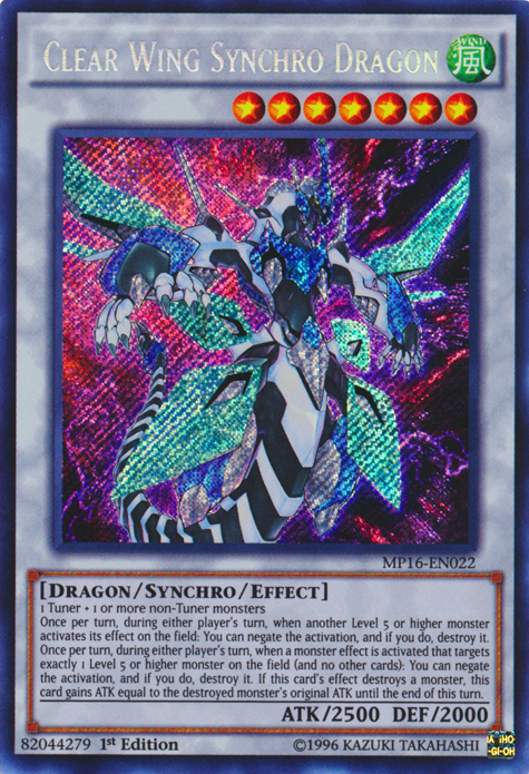 Clear Wing Synchro Dragon [MP16-EN022] Secret Rare | GnG Games