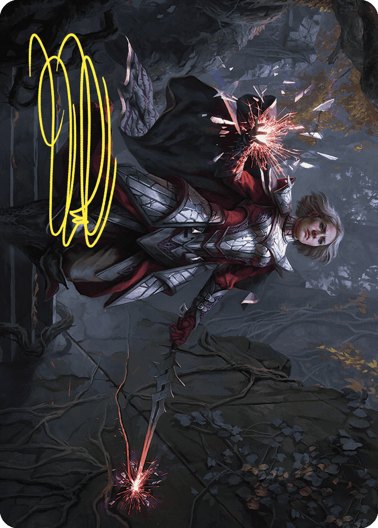 Rowan, Scion of War Art Card (31/81) (Gold-Stamped Signature) [Wilds of Eldraine Art Series] | GnG Games
