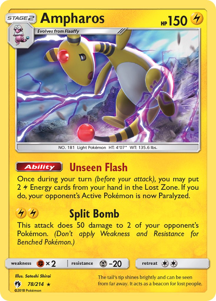 Ampharos (78/214) (Theme Deck Exclusive) [Sun & Moon: Lost Thunder] | GnG Games