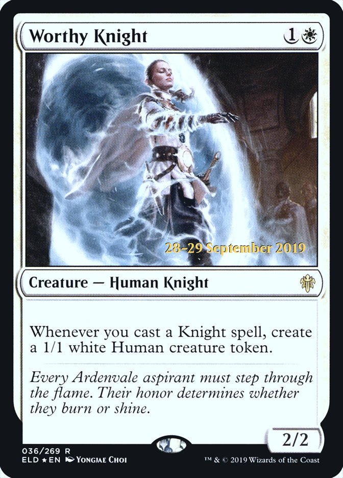 Worthy Knight  [Throne of Eldraine Prerelease Promos] | GnG Games