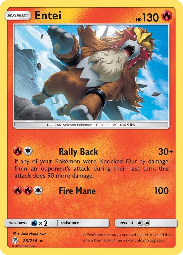 Entei (28/236) [Sun & Moon: Cosmic Eclipse] | GnG Games