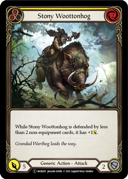 Stony Woottonhog (Yellow) [U-MON285-RF] Unlimited Rainbow Foil | GnG Games